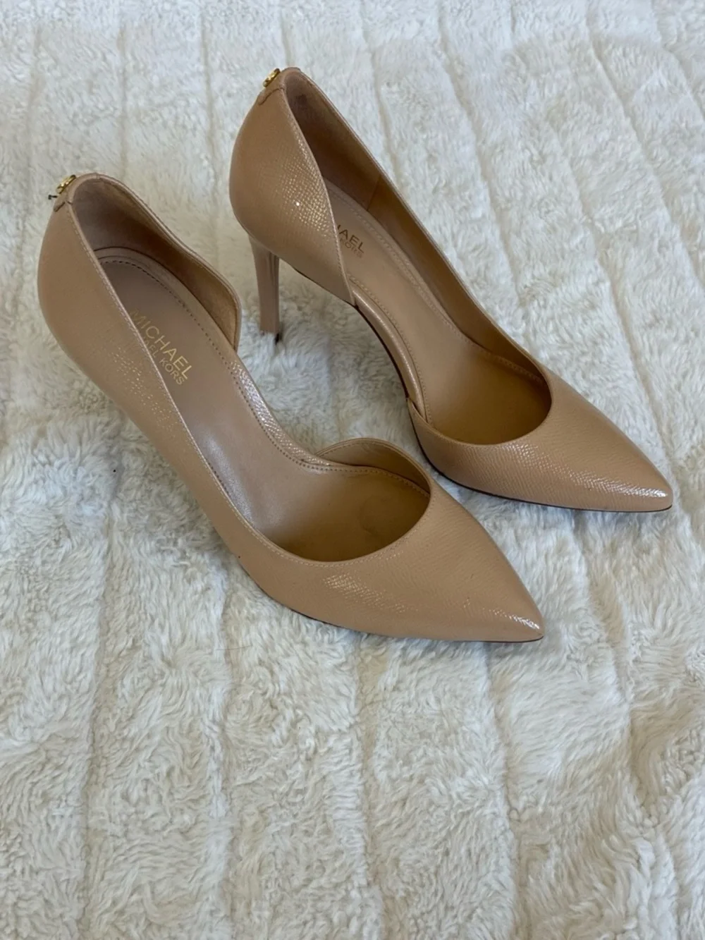 Michael Kors Tan/Nude Pointed Leather Stiletto Pumps